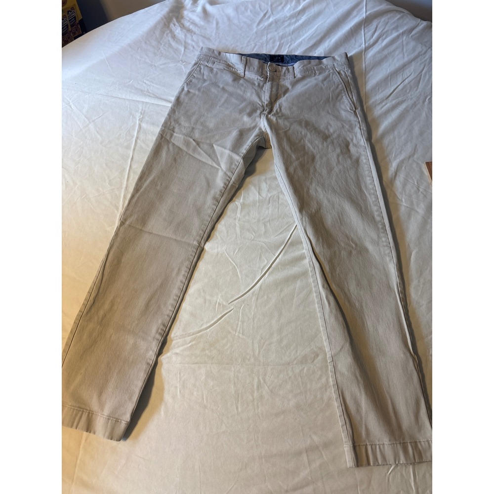 J.Crew Chino Pants Mens 30x30 Khaki Tan Excellent Slim Straight Twill